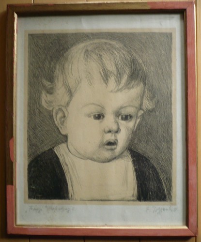 Emil Toggweiler, EINGESTELLTE Schweizer Lithographie, BLEISTIFT SIGNIERT, Moderne Portrait Junge - Bild 2 von 11