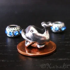 Whale European Charm With Birthstone Spacer Beads For Large Hole Charm Bracelets