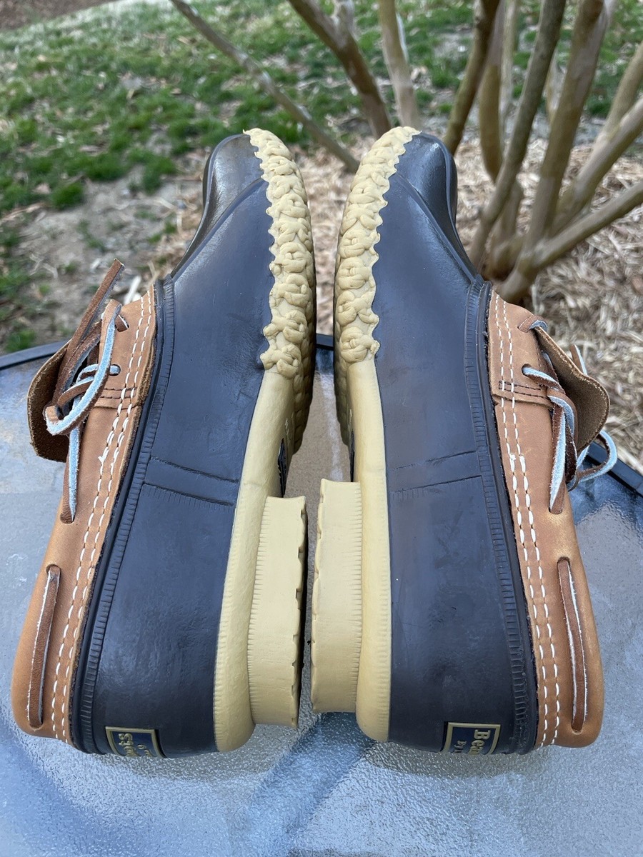 LL Bean Men's Size 7 M Women's 9 Brown 175061 Leather Rubber Moc