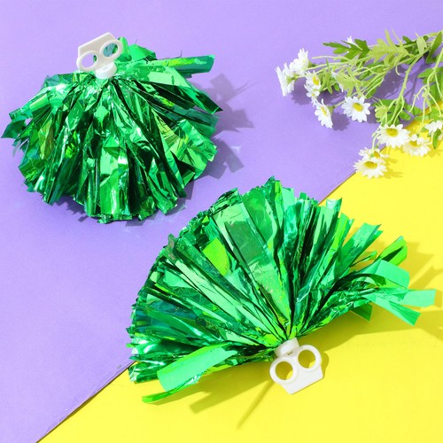 Kids 2 Pack Cheer Leader Shiny Pom Poms for Team Spirit Cheering Performance - 第 29/40 張圖片