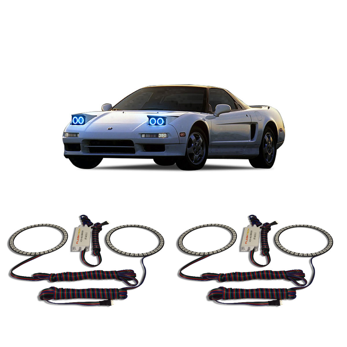 Bright Blue Angel Eye Headlight Halo kit for Acura NSX 91-01