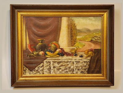 1960s Original Viola J.K. Still Life Oil on Canvas (Hungarian Joseph K. Viola)