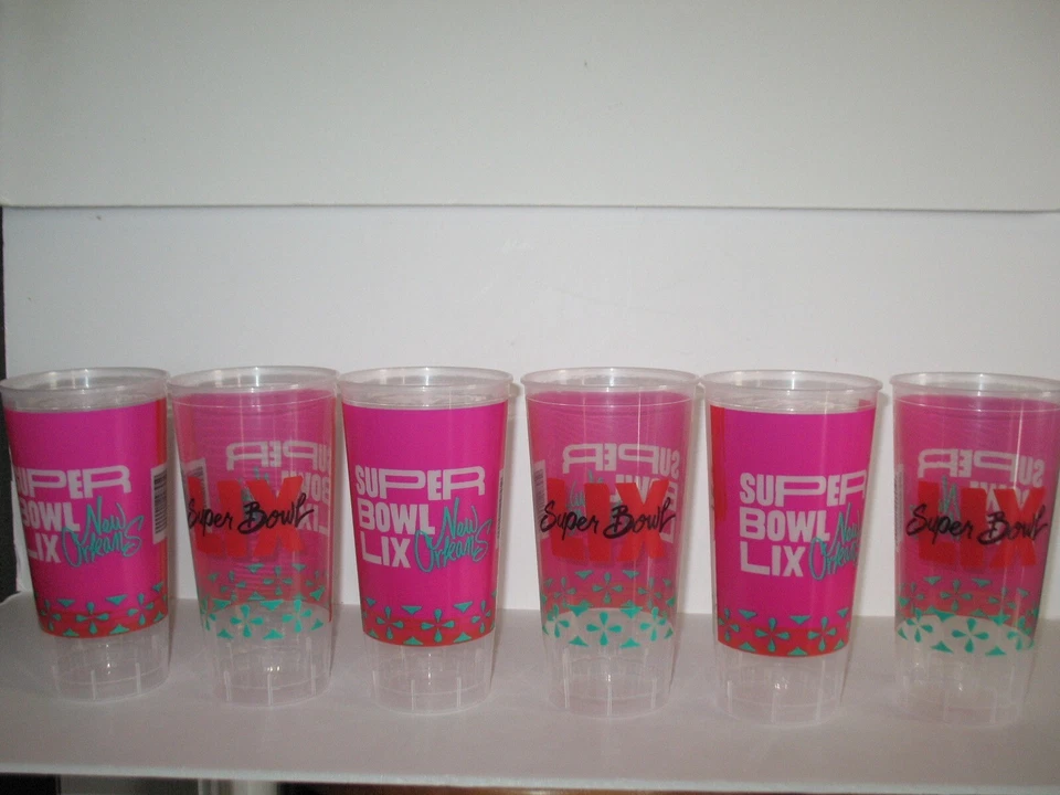 Super Bowl 59 Stadium Bebida Souvenir Cup Eagles Chiefs (6 TAZAS NUEVAS) Foto 2 de 2