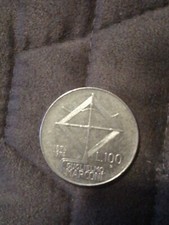 100 lire coin Guglielmo Marconi 1874/1974 Italian Republic 