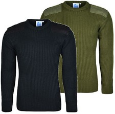 Mens Army Security Jumper Pullover Crew Neck Long Sleeves Knitted Top