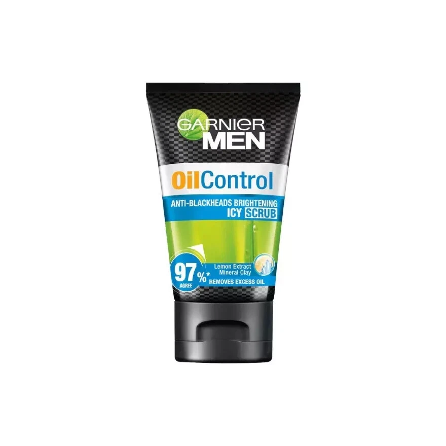 Exfoliante helado iluminador anti espinillas control aceite Garnier Men 100 ml Foto 2 de 4