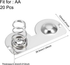 20Pcs AA Battery Positive to Negative Conversion Spring Contact Nickeling Plate
