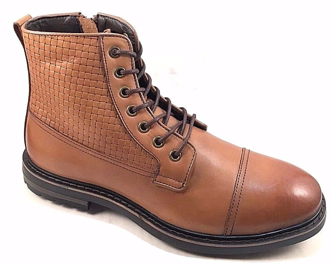 La Milano Cabey Brown Leather Lace Up Boot Size 13 La Milano Lace Up Boots for Men for Sale | Shop New & Used  main image 2