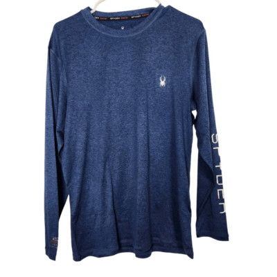 Spyder swim shirt rash guard UPF 50 blue long sleeve water sport small NWT