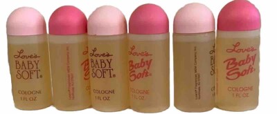 6 Bottles Love's Baby Soft Cologne Splash in plastic bottles 1 oz Please Read