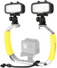 Lot de plates-formes de plongée sous-marine Movo XL avec 2 lumières DEL imperméables pour GoPro