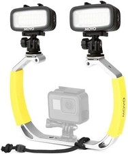 Movo XL Underwater Scuba Diving Rig Bundle w/ 2 Waterproof LED Lights for GoPro