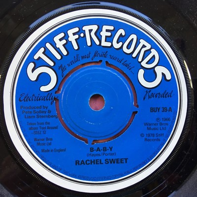 Rachel Sweet - B-A-B-Y / Suspended Animation - Stiff Records BUY-39 Ex Zustand