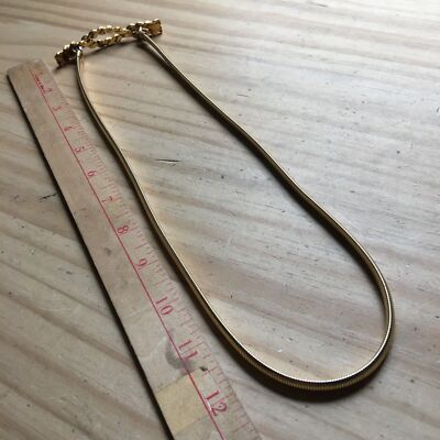 Vintage 1970s Accessocraft NYC Gold Tone Snake Stretch Belt  display picture 1