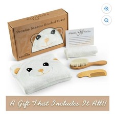 Kermode Baby Hooded Towel Set 100 Organic Bamboo Cotton Baby Shower Gift