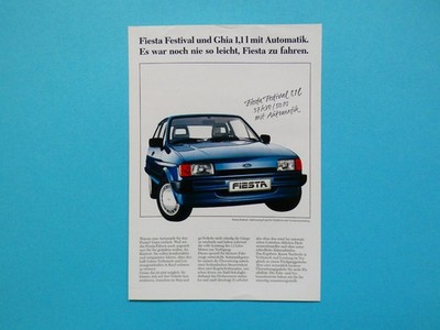 Brochure / Catalogue - Ford Fiesta - Festival and Ghia - 1.1 Automatic - 04/87