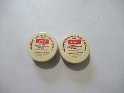 2 pcs. -  Vintage CCI No. 11 Percussion Caps Tin ~ Empty