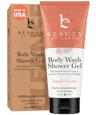Vanilla Coconut Shower Gel Body Wash - USA Made 8 Fl Oz (Pack of 1), Clear