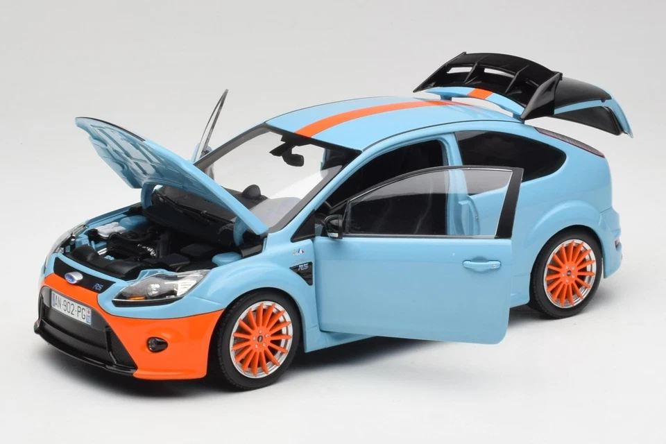 100080068 Ford Focus RS LM Classic Edition Gulf 1968 Ford GT40 Tribute 2010 Mini - Immagine 2 di 4