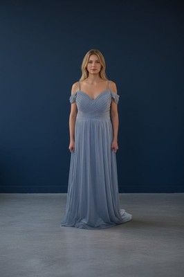 dusty navy blue dress Azazie bridesmaid women C off shoulder Chiffon sizes 10 - 0 NWT 05-11-2025 US DROP Kurt Geiger London Signature Size:9 Out of stock Featuring a flattering sleeveless