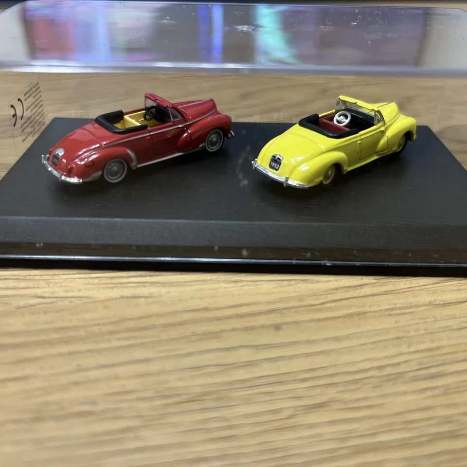 PEUGEOT 203 Cabriolet ouvert et Luxe 1952/1955 Coffret Duo Atlas 1/87 en Boite - Photo 3/3