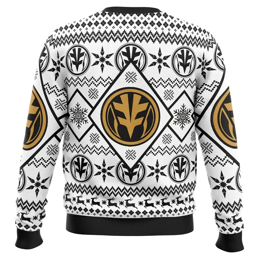 Power Rangers White Ranger Christmas Ugly Sweater
