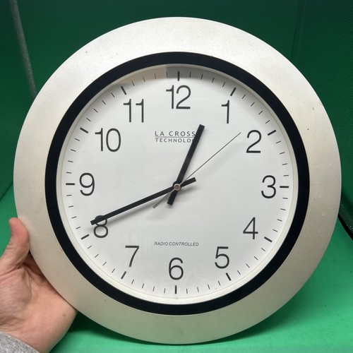 Atomic Wall Clock LA Crosse Technology WT-3144 Analog 14" x 14" inches