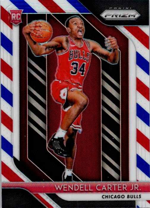 2018-19 Panini Prizm #80 Wendell Carter Jr. Prizms Red White and Blue
