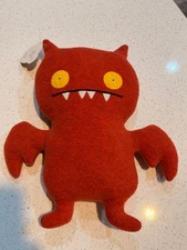 RARE Uglydoll Red Ice Bat with Yellow Eyes Handmade Classic SAMPLE Not Produced