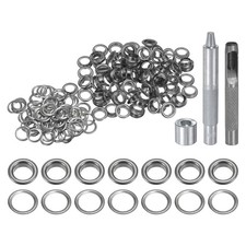 100pcs 8mm Grommet Tool Kit with Hole Punch, Grommet Setter Tools, Black