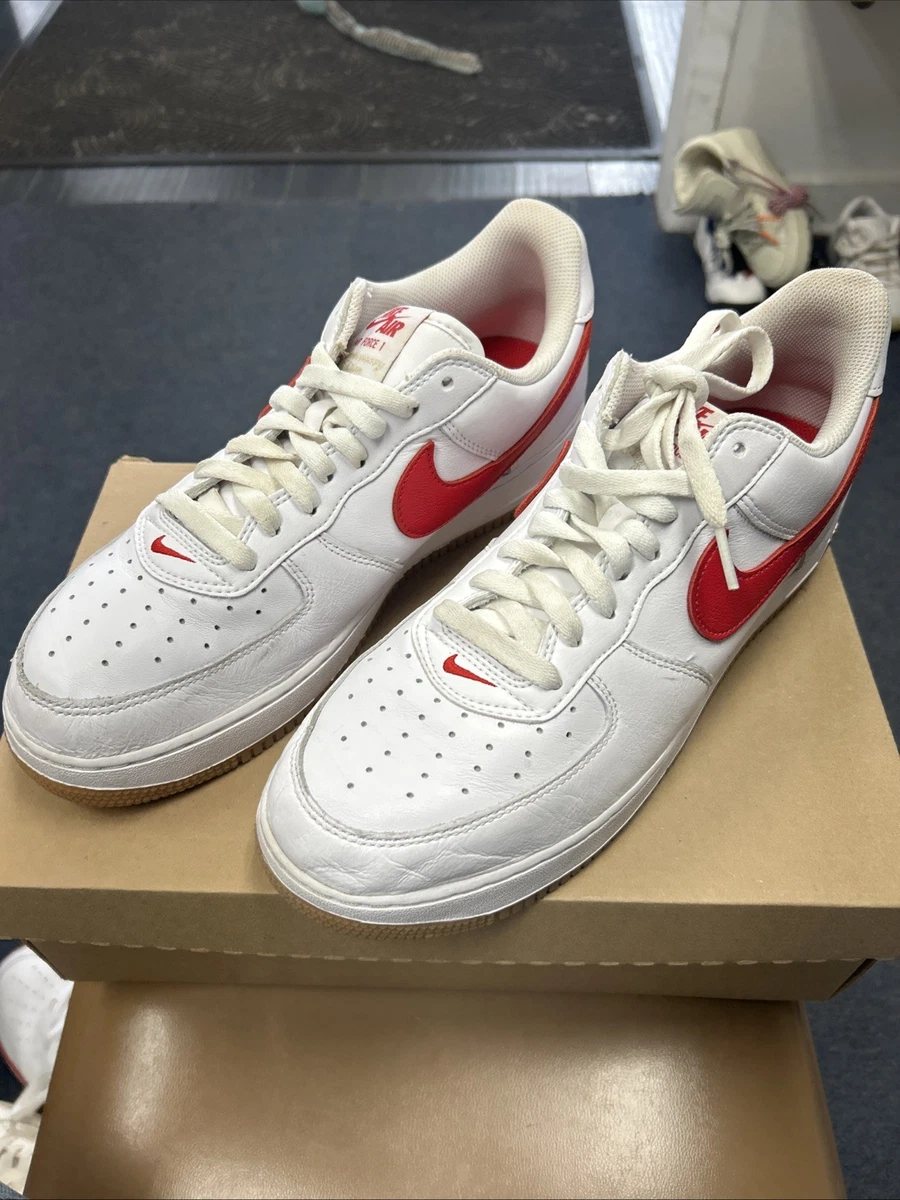 Nike Air Force 1 Low White University Red | eBay
