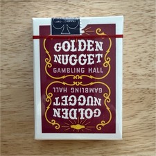 Golden Nugget Gambling Hall Las Vegas Nevada Sealed RED Playing Cards Deck