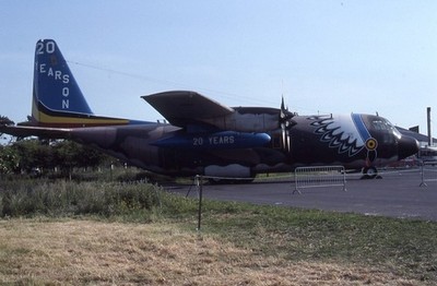 Kodachrome Slide CH-05 C-130H Hercules Belgian A/F Boscombe 1992 (B29)