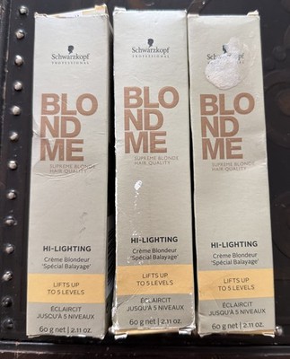Schwarzkopf BLOND ME Blonde Hi-Lighting Warm Gold TONING Hair Color 3 Lot NEW 3x