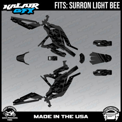 Graphics Kit for Surron Light Bee (All Years)  Patriot Series - Smoke