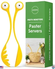 OTOTO Fun Pasta Monsters Salad Set - BPA-Free Spoon & Fork, 11.93 x 3.39 in
