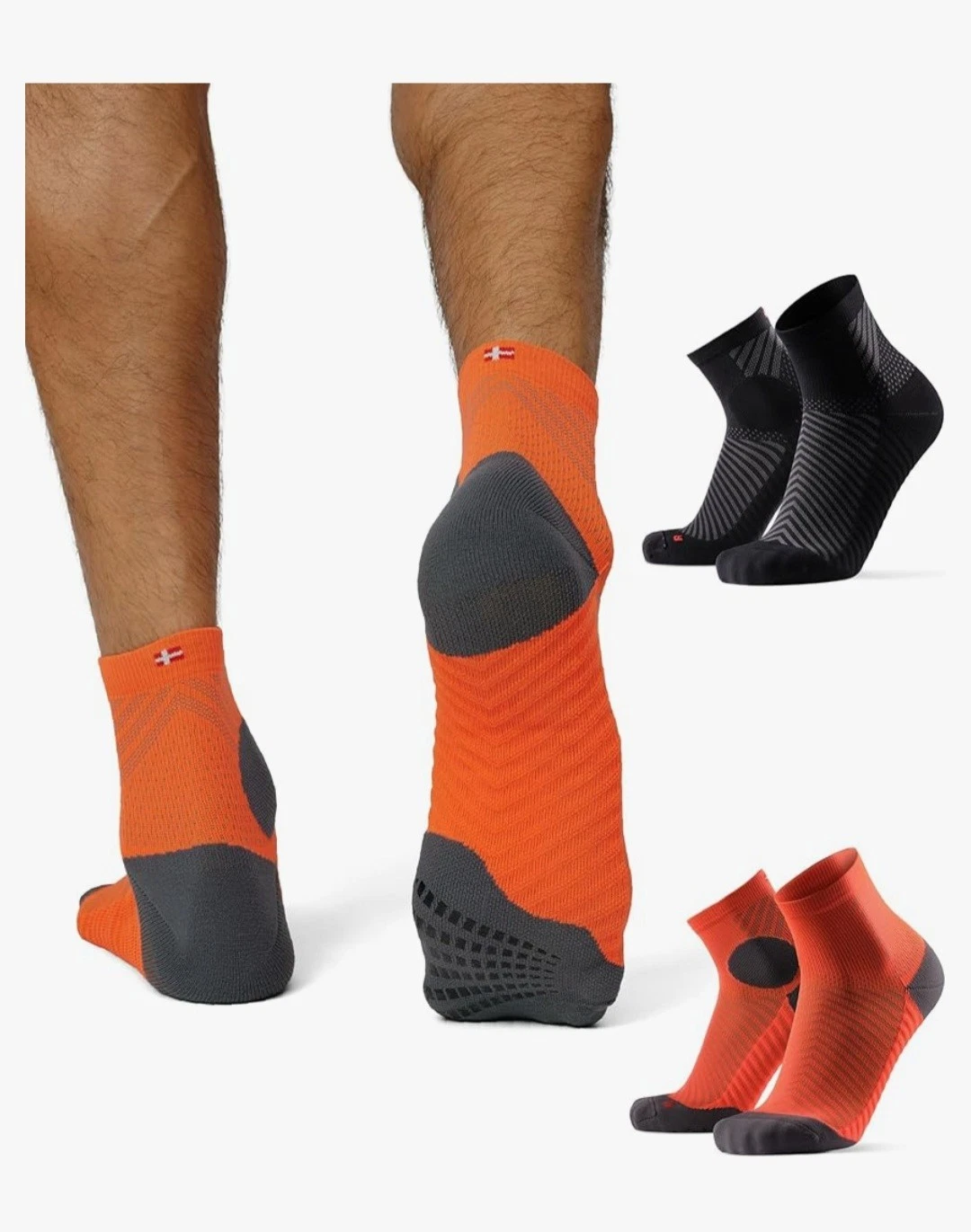 Danish Endurance Running Socks for Hiking Trail Running with Silicone Grips 9-12