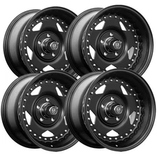 (Set of 4) Centerline Convo Pro 2.0 15x7 5x4.5" -6mm Satin Black Wheels Rims