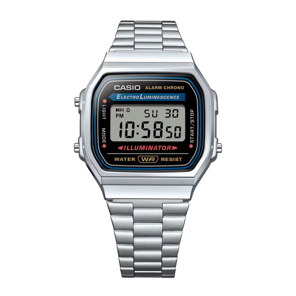 Casio A168WA-1WDF A168 Vintage Silver Stainless Steel Digital Mens Women Watch - image 3 of 4