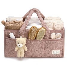 Baby Diaper Caddy Organizer with Handle, Boy  Girl Shower Gift Basket, Porta...