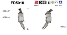 DPF Rußpartikelfilter Dieselpartikelfilter AS FD5018 Cordierit für BMW 1er E88