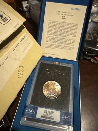 1882-CC Morgan Dollar GSA HOARD NGC MS65 ⭐️ STAR! With ORIG BOX! STUNNER TONE