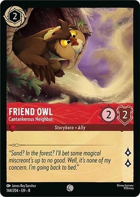 Disney Lorcana TCG Reign of Jafar - Friend Owl - Cantankerous Neighbor - 144/204