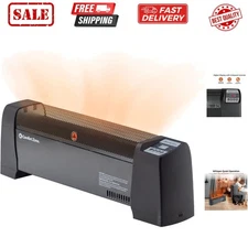 Baseboard Space Heater with Digital Thermostat, Electric, Dent-Proof End Pane...