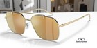 EMPORIO ARMANI EA2150 301378 Shiny Gold Dk Violet Mir Silver 57 Men's Sunglasses