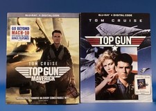 NEW TOP GUN & Top Gun MAVERICK Two Blu-rays & Digital Codes / Tom Cruise