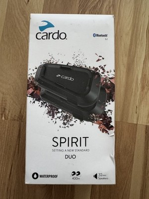 Cardo Systems Spirit Duo Bluetooth Waterproof Headset SPRT0101 - New Open Box