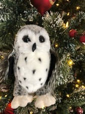 Douglas Crescent Silver Owl Plush Stuffed Animal-10''