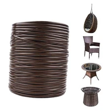 Wicker Repair Material， Flat Synthetic Rattan Weaving Coffee Gradient a