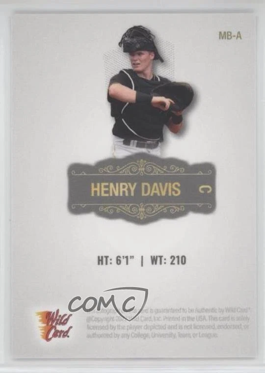 2022 Matte SP Exclusive Baseball Auto White / Gold Foil /10 Henry Davis - Image 2 of 2
